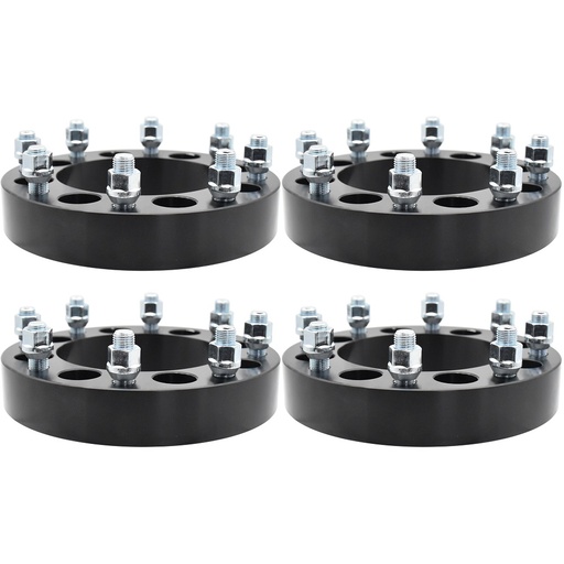 8x6.5 to 8x180 Wheel Adapters 1.5 inch 130mm Hub Bore M14x1.5 Studs For Chevy Silverado 2500HD 3500HD 4pcs