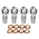 4x Chromoly 4 Link 1/2" x 5/8"-18 Rod End Kit Heim Joint Bungs .120" Wall XMRL8-10