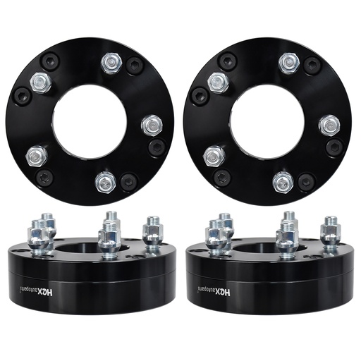 6x5.5 to 5x5 Wheel Adapters 2 inch Fit 5 Lug Wheels to 6 Lug Chevy GMC Truck 108mm Hub Bore 12x1.5 Thread Pitch 4pcs