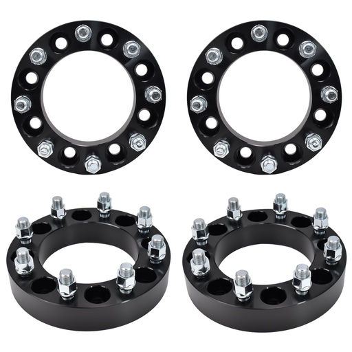 8x6.5 to 8x170 Wheel Adapters 1.5 inch 126.15mm Hub Bore 9/16"x18 Studs For Ford F250 Dodge Ram 2500 3500 4pcs