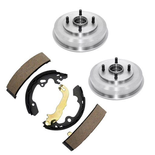 2000-2008 Ford Focus Rear Brake Drums and Ceramic Brake Shoes Assembly Kit