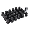 Black 12x1.5 Mag Lug Nuts With Washer Key For Toyota 4Runner Tacoma Tundra 24pcs