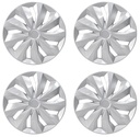 14 inch Wheel Covers Full Rim Snap On Hub Caps For R14 Tire & Steel Wheels Set of 4 Silver TT Style