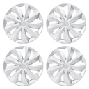 16 inch Wheel Covers Full Rim Snap On Hub Caps For R16 Tire & Steel Wheels Set of 4 Silver