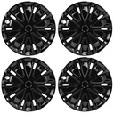 16 inch Black Wheel Covers Full Rim Snap On Hub Caps For R16 Tire & Steel Wheels Set of 4 TT Style