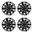 16 inch Wheel Covers Full Rim Snap On Hub Caps For R16 Tire & Steel Wheels Set of 4 Black And Silver BK Style