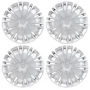 16 inch Wheel Covers Full Rim Snap On Hub Caps For R16 Tire & Steel Wheels Set of 4 Silver BK Style