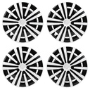 14 inch Wheel Covers Full Rim Snap On Hub Caps For R14 Tire & Steel Wheels Set of 4 Black And Silver BG Style