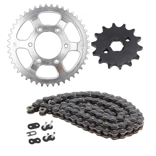 Drive Chain and Sprockets Kit For Yamaha Serow 225 XT225 1992-2007 Black