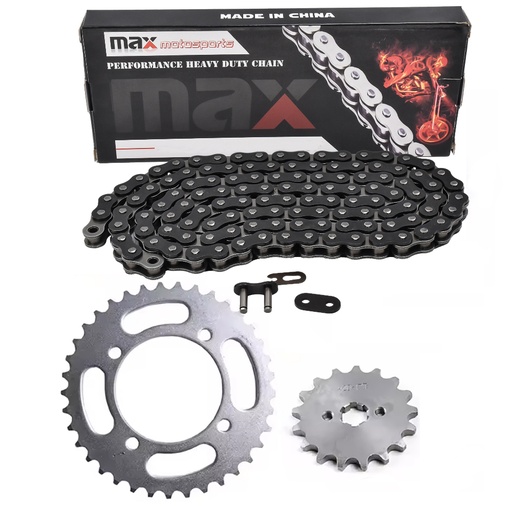 420 Drive Chain And Sprockets Kit For 110cc 125cc Coolster Taotao Pit Dirt Bike Black