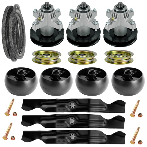 Deck Rebuild Kit With Blade Spindle Belt Pulley Deck Wheel For Cub Cadet RZT 50 inch Zero Turn RZT50