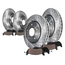 11.65 inch Front And 11.48 inch Rear Drilled Slotted Brake Rotors For Nissan Altima 2007-2013 Included Ceramic Pads