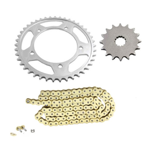 [203-SP003-N525-110-GD] 2001 2002 2003 2004 2005 Suzuki GSXR 600 Chain And Sprocket Kit Gold