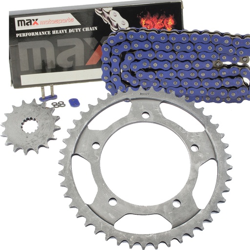 [203-SP003-O525-110-BU] Blue O Ring Chain And Sprocket Kit For Suzuki GSXR 600 2001 2002 2003 2004 2005