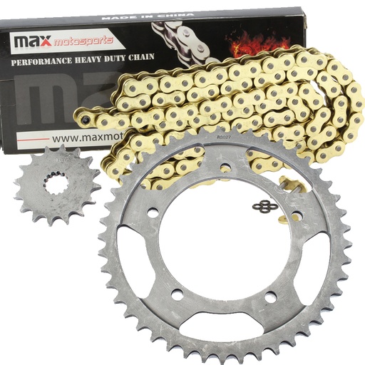 [203-SP003-O525-110-GD] Gold O Ring Chain And Sprocket Kit For Suzuki GSXR 600 2001 2002 2003 2004 2005