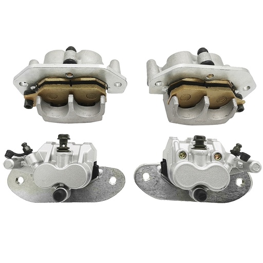 [SM09906] Front Rear Brake Calipers With Pads For Yamaha Viking EPS 700 YXM700 2014-2021