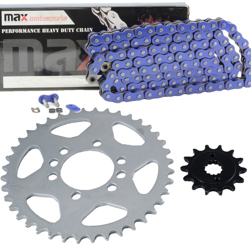 [SP09137-O520-96-BU] Blue O Ring Chain And Sprockets Set For 2004-2008 Suzuki LTZ 400 Quadsport