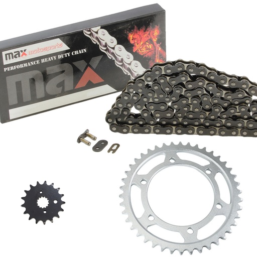 [SP07856-N520-114-BK] 1999 2000 2001 Kawasaki KX250 Chain And Sprocket Set Black