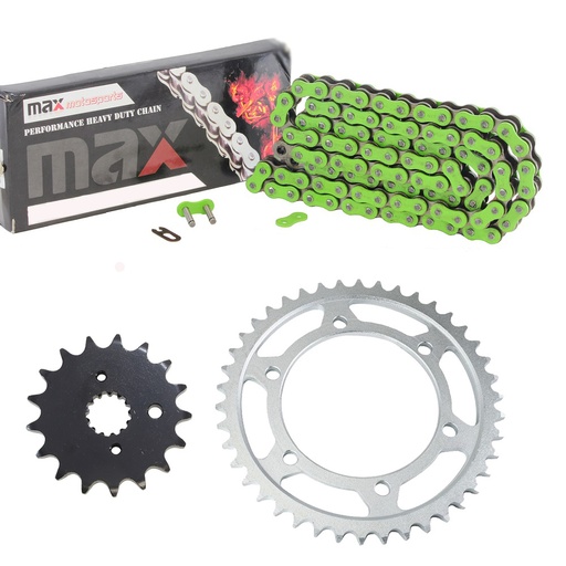 [SP07856-N520-114-GN] 1999 2000 2001 Kawasaki KX250 Chain And Sprocket Kit Green