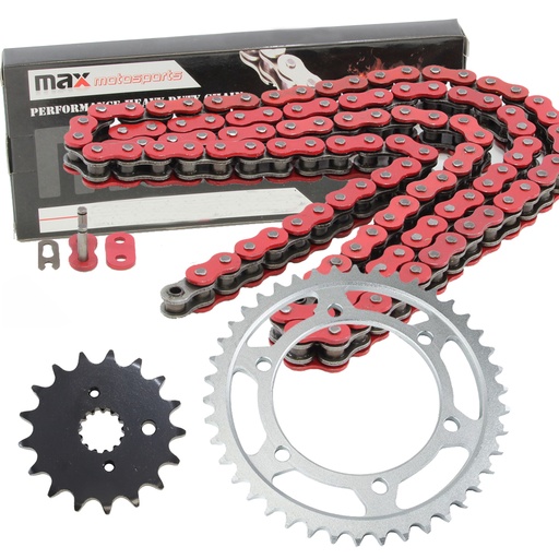 [SP07857-N520-114-RD] 1987 1988 1989 Kawasaki KX250 Chain And Sprocket Kit Red