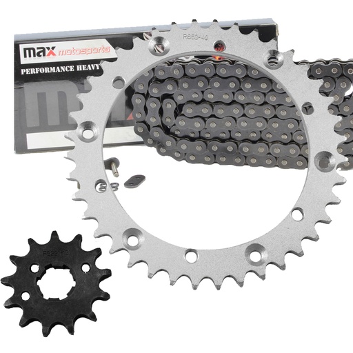 [SP09139-N520-98-BK] 1989-2004 Yamaha Warrior 350 Chain And Sprockets Set Black