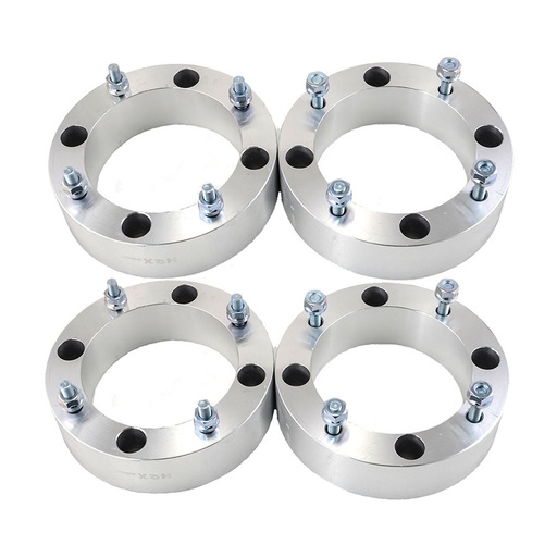 [227-WP212B*4] 4x156 Wheel Spacers 2 Inch 131mm Hub Bore 3/8"-24 Studs For Polaris Ranger Sportsman RZR 4pcs