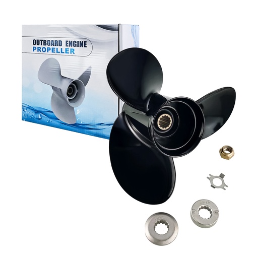 [BP07509] 10 5/8x12 Aluminum Outboard Propeller Fit Mercury Enignes 25-70HP 3 Blade Replace 48-73134A45