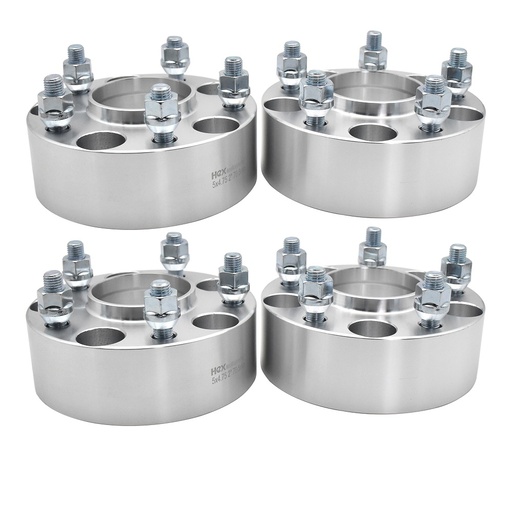 [227-WP002B*4] 5x4.75 Hubcentric Wheel Spacers 2 inch 70.5mm Hub Bore M12x1.5 Studs For Chevy Camaro S10 Blazer 4pcs