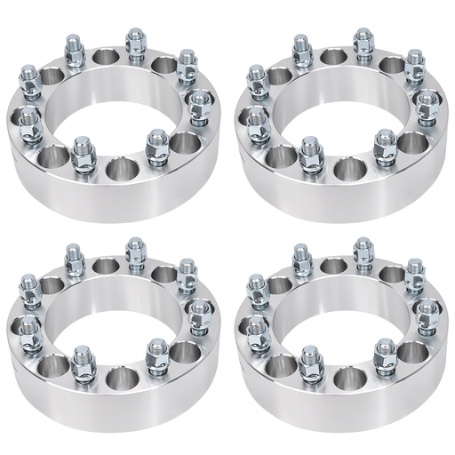 [227-WP012B*4] 8x170 2 inch Wheel Spacers 125mm Hub Bore M14x2.0 Studs For Ford F250 F350 Excursion Heavy Duty 4pcs
