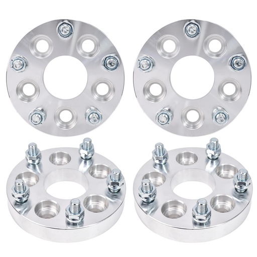 [227-WP025A*4] 5x100 to 5x4.75 Wheel Adapters 1 inch  57.1mm Hub Bore M12x1.5 Studs 4pcs