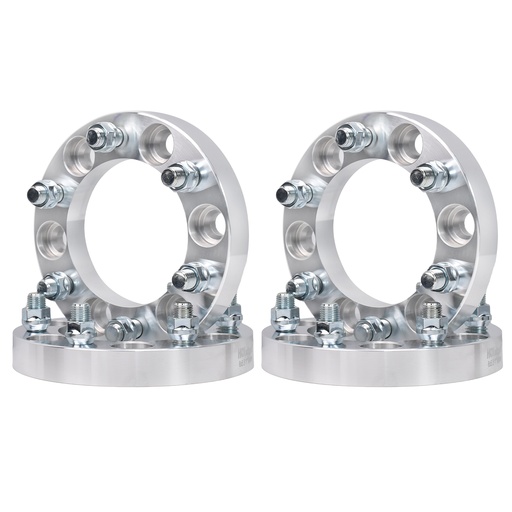 [227-WP035A*4] 6x5.5 Wheel Spacers 1 inch 6x139.7 108mm Hub Bore 14x1.5 Studs For Chevy GMC Cadillac 6 Lug Trucks 4pcs