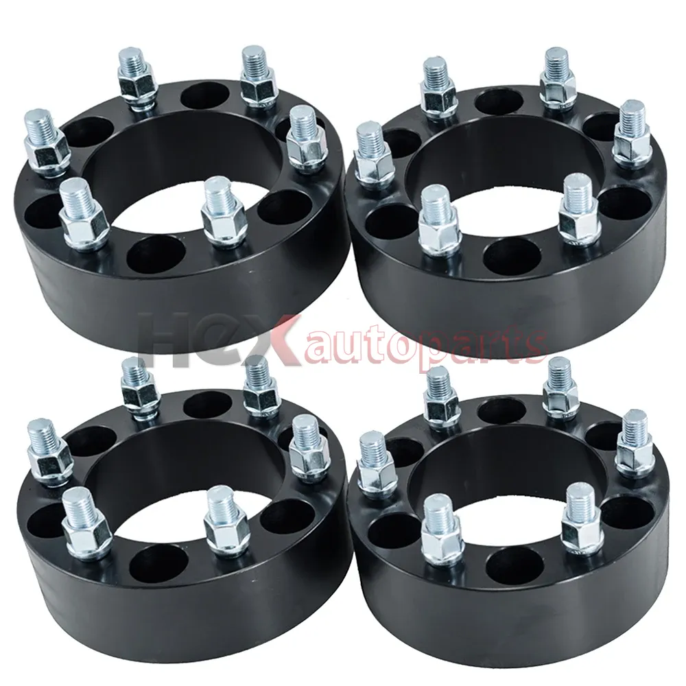 Best 2 inch 6x5.5 Black Wheel Spacers For Chevy Silverado 1500 GMC