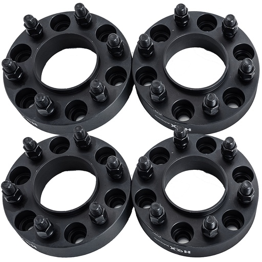 [227-WP317*4] 6x135 Hub Centric Wheel Spacers 1.25 inch 87mm Hub Bore M14x2.0 Studs For Ford F150 Expedition Black 4pcs