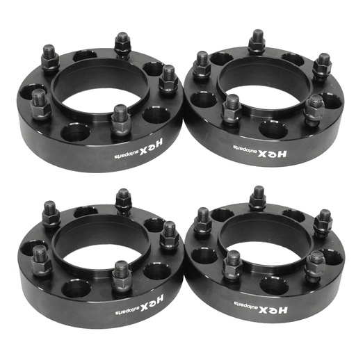 [WP05755B*4] 5x5.5 Hub Centric Wheel Spacers 2 inch 77.8mm Hub Bore M14x1.5 Studs For Ram 1500 2012-2017 Black 4pcs