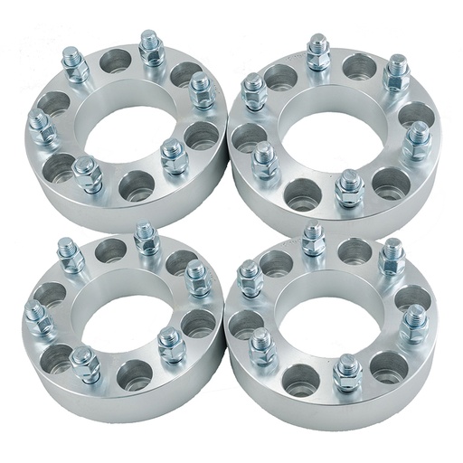 [WP05757*4] 6x5.5 Wheel Spacers 1.5 inch 108mm Hub Bore 14mm x 1.5 Studs For Chevy Silverado 1500 Suburban Trucks 4pcs