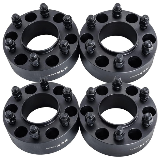 [WP20700B*4] 2 inch Hub Centric Wheel Spacers 6x5.5 For Ram 1500 2019-2023 77.8mm Centerbore 14x1.5 Studs 4pcs