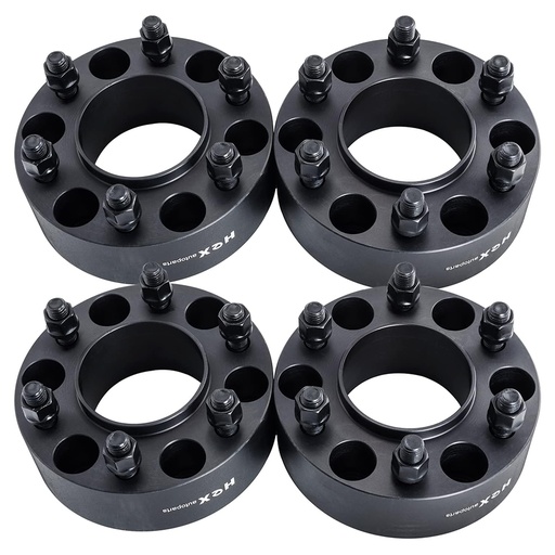 [WP20702B*4] 2 inch 6x135 Wheel Spacers Hub Centric For Ford F150 Expedition 2015-2022 87mm Bore 14mm x 1.5 Studs 4pcs