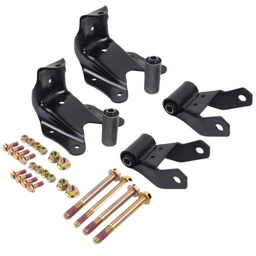 [SW08321] Rear Leaf Spring Hanger Shackle Bracket Kit For Ford F150 F250 F350 Bronco