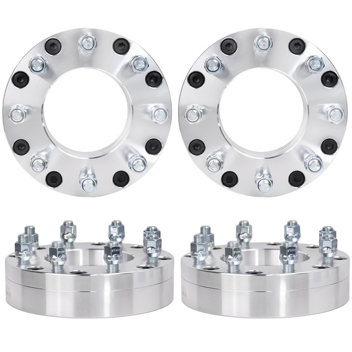 [WP21321B*4] 2 inch 6x5.5 to 8x6.5 Wheel Adapters 6x139.7 Hub to 8x165.1 Wheel For Chevy GMC 4pcs