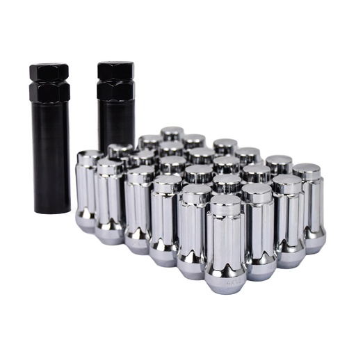 [LN20800] 14x1.5 Spline Lug Nuts 24pcs With Two Keys For Silverado Sierra Yukon