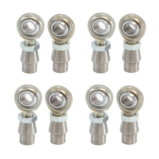 [SS05960*4] 3/4 x 3/4-16 Economy 4 Link Rod End Kit With 3/4 Steel Cone Spacers & Bungs .120 Wall Heim Joint Rod End 4pcs