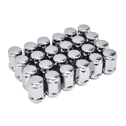 [LN22575] Chrome 1/2-20 Wheel Lug Nuts 3/4" Hex For Jeep Cherokee Commander Wrangler JK TJ 24pcs