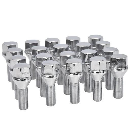 [LN21963] Chrome Lug Nuts 12x1.25 19mm Hex For Jeep Cherokee Compass Dodge Dart Chrysler 200 20pcs