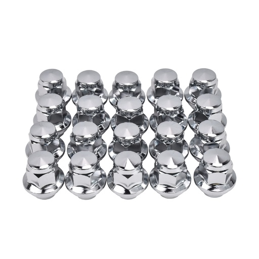 [LN21962] M12x1.5 Chrome Lug Nuts 19mm Hex For Ford Focus Fusion Escape EcoSport 20pcs