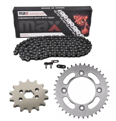 [SP23105-203-N420-86-BK] 2013-2024 Honda CRF110F Chain And Sprocket Kit Black