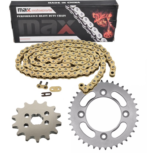 [SP23105-CH-N420-86-GD] 2013-2024 Honda CRF110F Chain And Sprocket Kit Gold