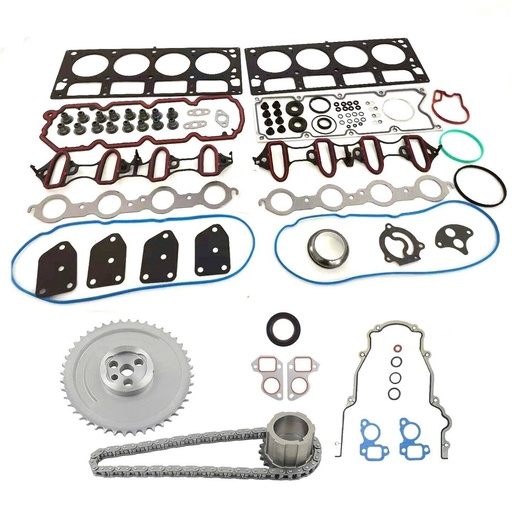 [YC08929-GT08700] Head Gasket Set Timing Chain Kit For 1997-2004 Chevy GMC Buick Cadillac 4.8L 5.3L